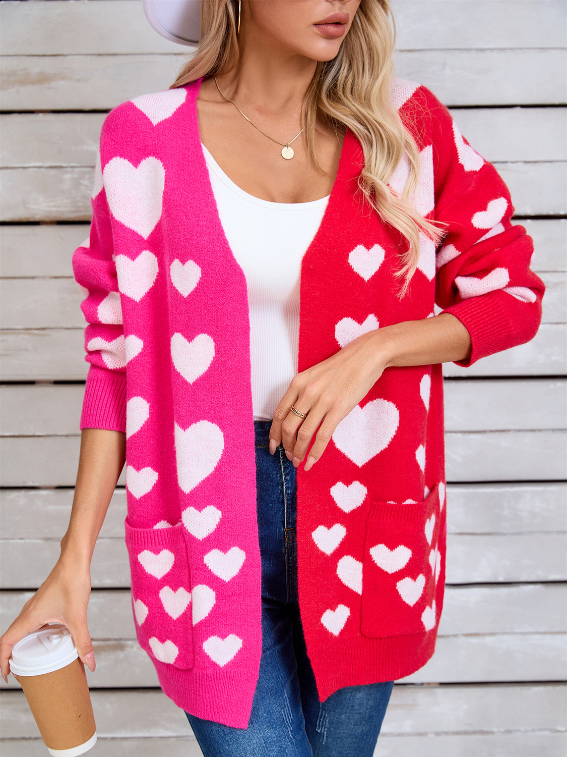 Angel Wings Heart Cardigan - Soft Knit, Vibrant Colors, Chic Style