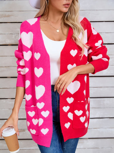 Angel Wings Heart Cardigan - Soft Knit, Vibrant Colors, Chic Style