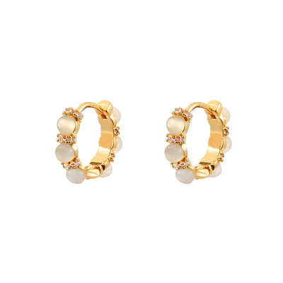 High Sense Delicate Small Opal Ear Clip Female