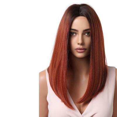 13*2" Full-Machine Wigs Synthetic Mid-Length Straight 27"