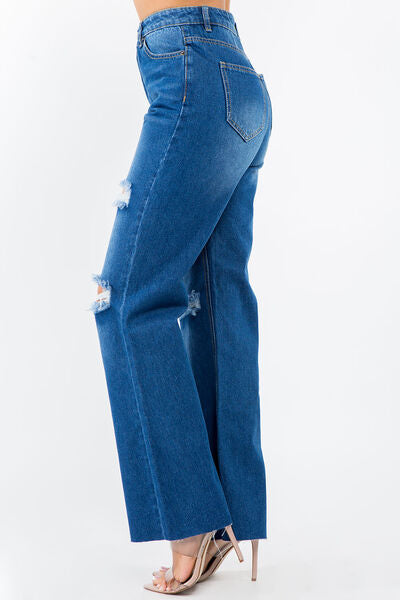Vintage High Waist Wide Leg Jeans - 100% Sustainable Cotton