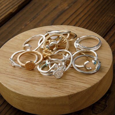 Trendy 19-Piece Alloy Ring Set - Boho Style with Unique Designs