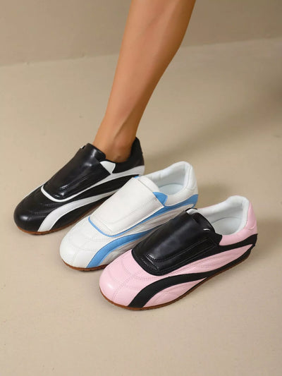 Contrast Round Toe Sneakers