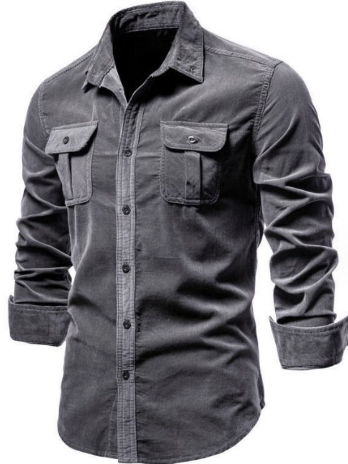 Men's Full Size Collared Neck Button Down Shirt Plus Size