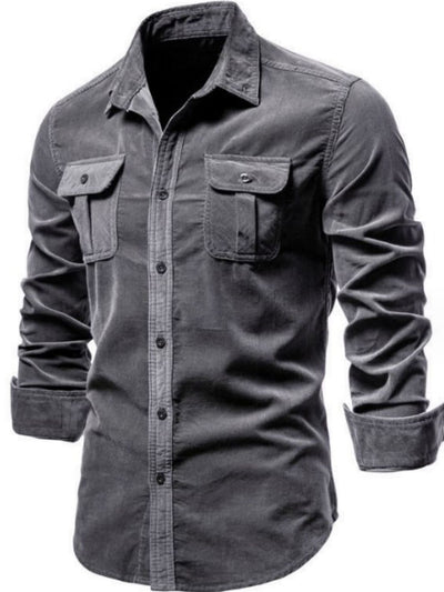 Men's Full Size Collared Neck Button Down Shirt Plus Size