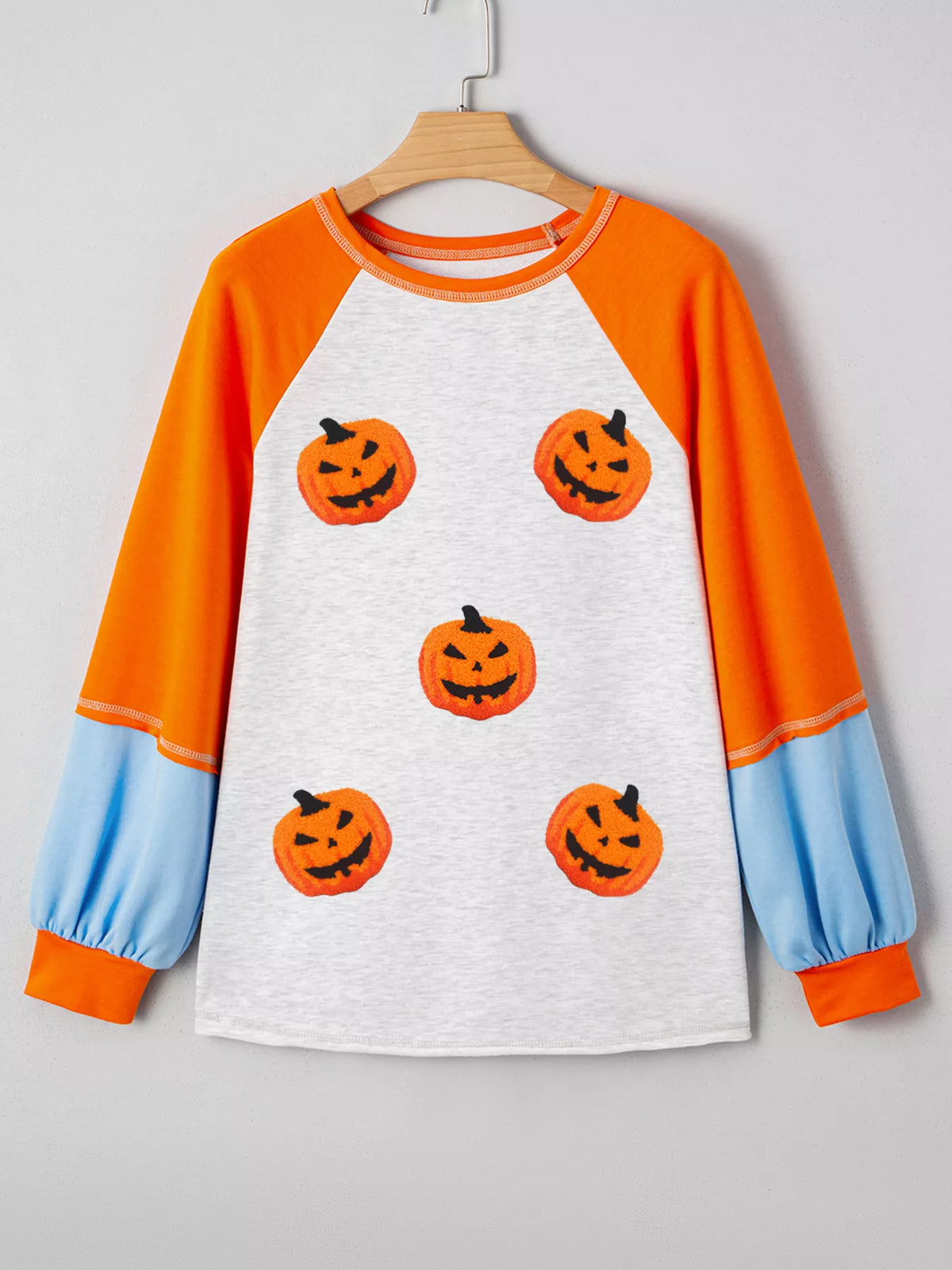Halloween Pumpkin Print Long Sleeve T-Shirt