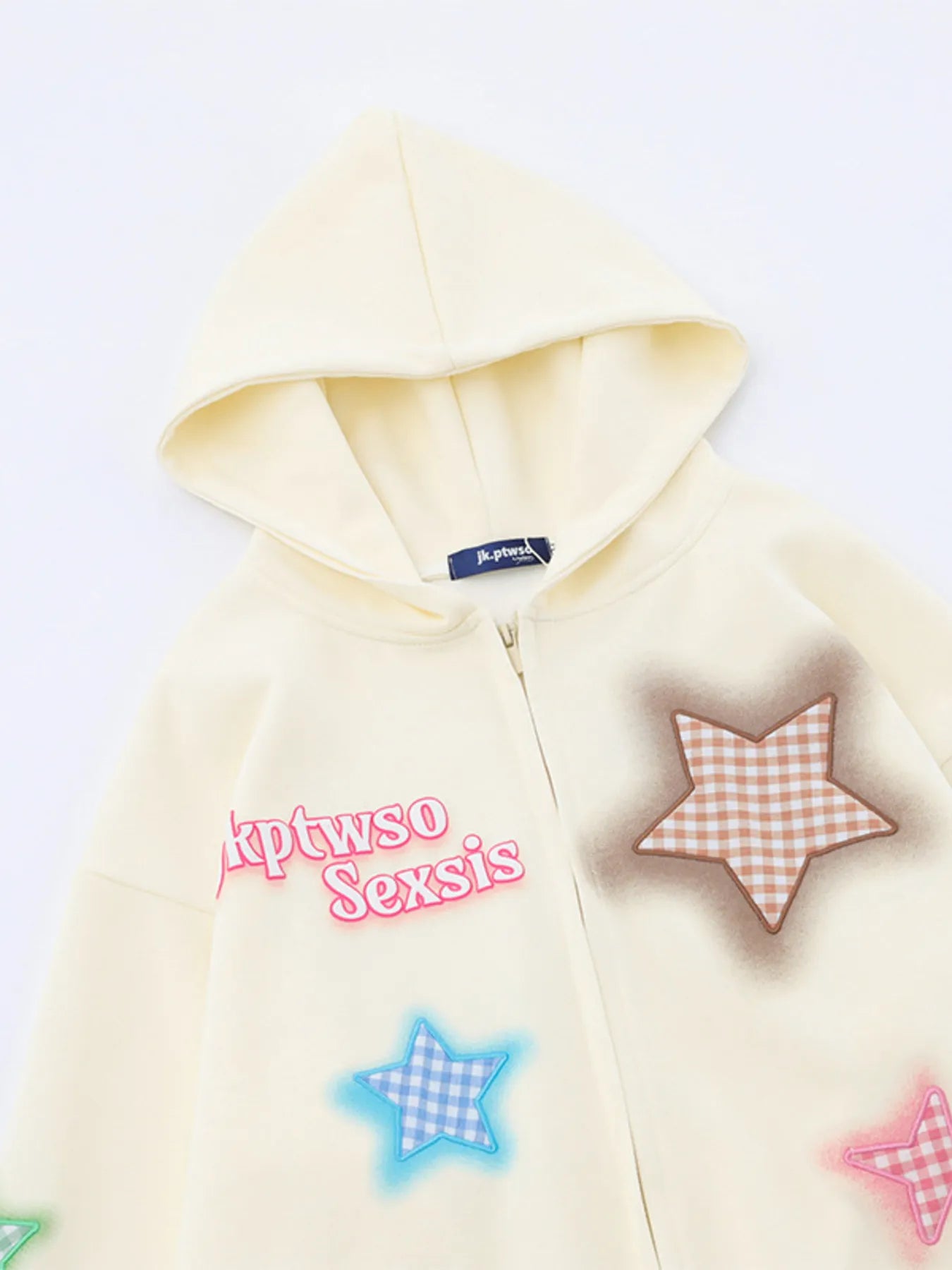 Men's Star Zip Up Long Sleeve Hoodie