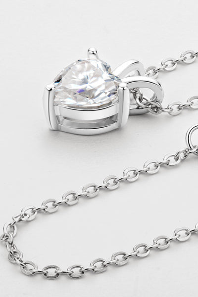 Exquisite 1 Carat Moissanite Heart Necklace - Perfect Gift