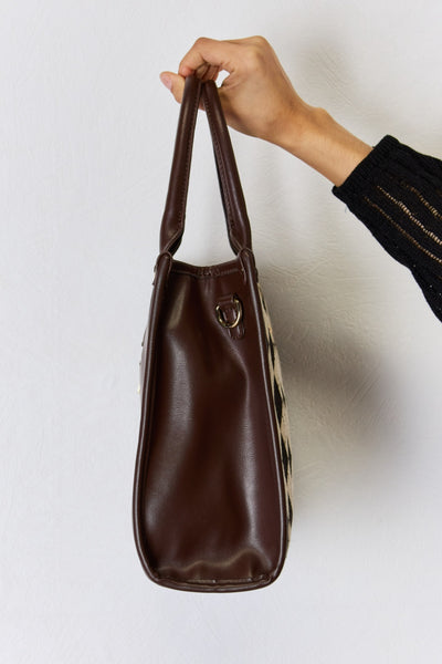 David Jones Argyle Pattern PU Leather Handbag for Style