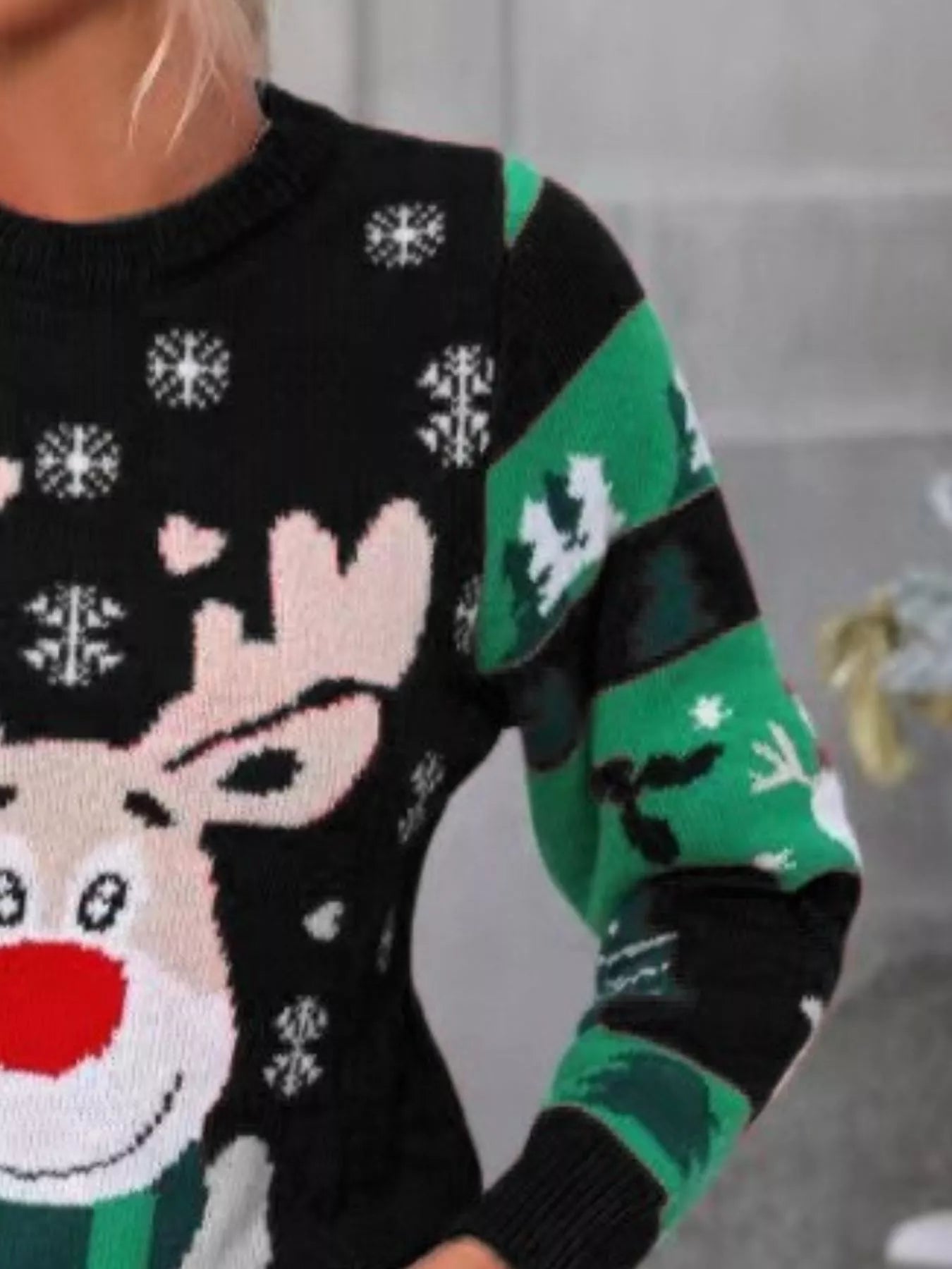 Reindeer Christmas Long Sleeve Sweater