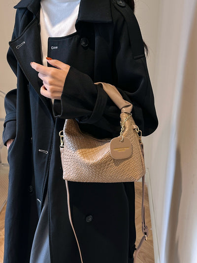 Stylish PU Leather Woven Crossbody Bag for Every Occasion