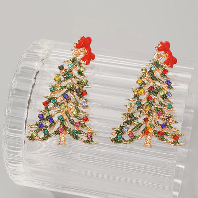 Christmas Tree Dangle Earrings