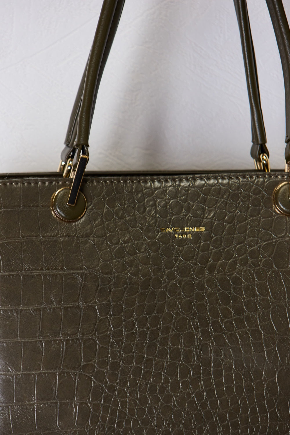 David Jones Texture PU Leather Handbag for Stylish Elegance
