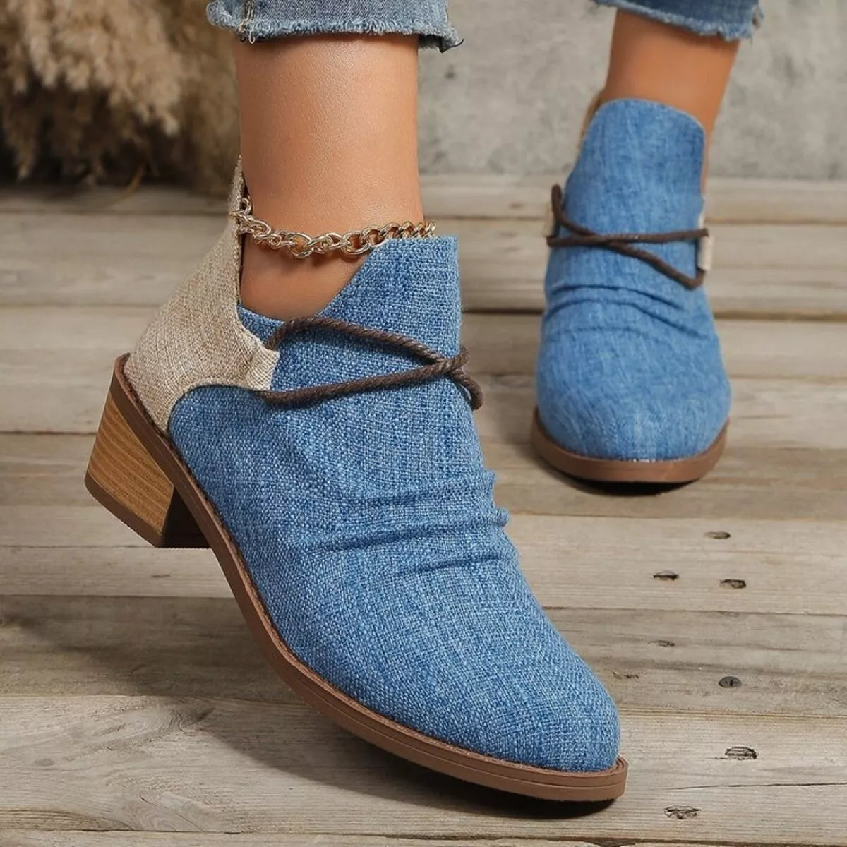 Block Heel Ankle Boots
