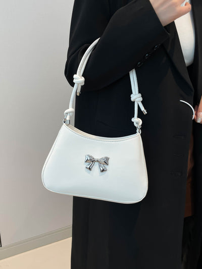 Chic Bow PU Leather Knotted Strap Handbag for Any Occasion