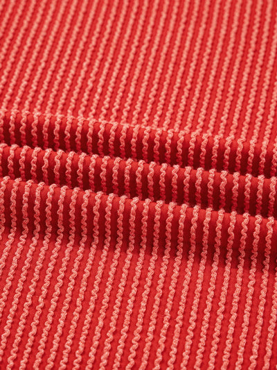 Merry Twisted Rib Christmas Loose Long Sleeve Top