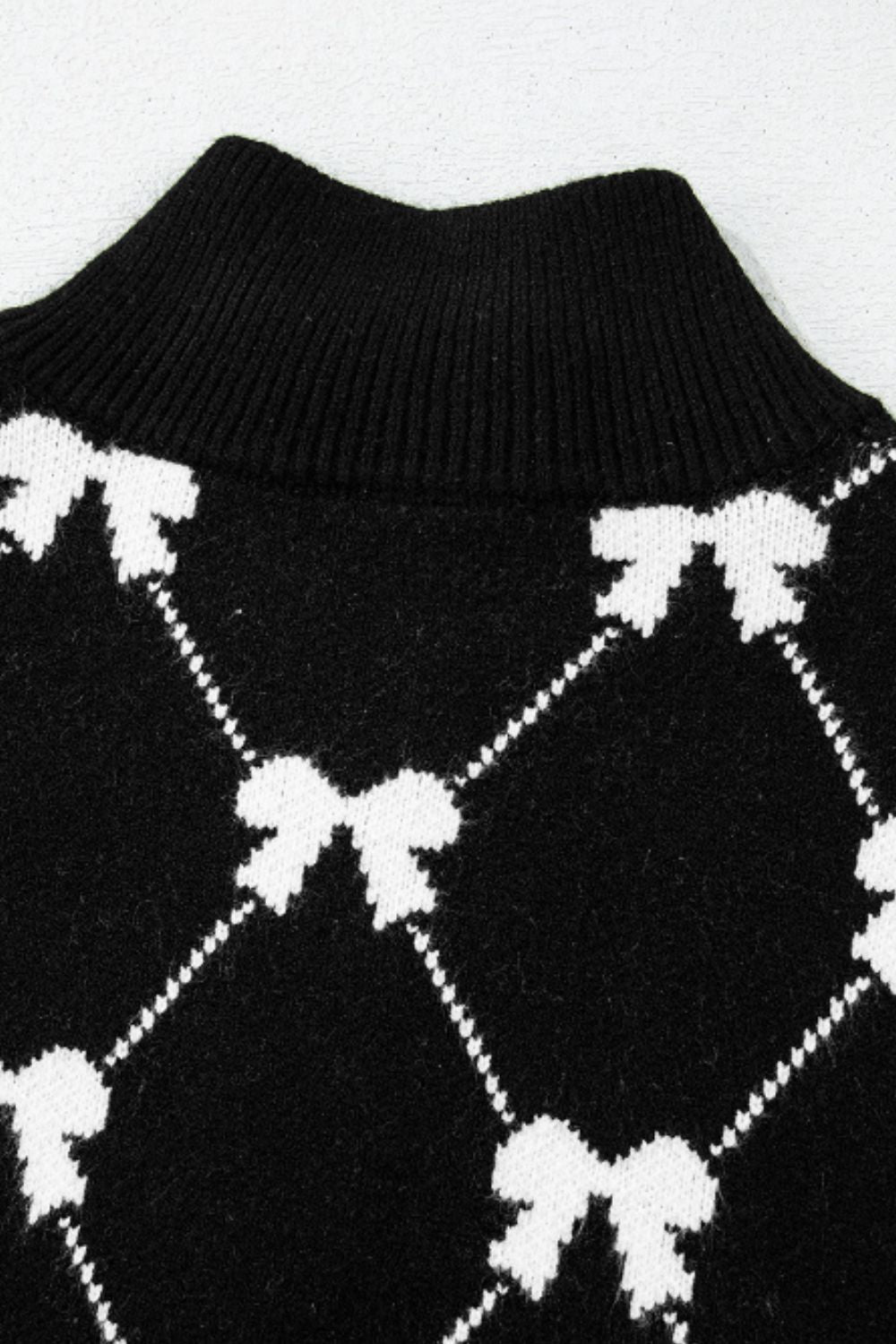 Trendy Bow Half Zip Sweater Vest - Chic, Soft, Versatile