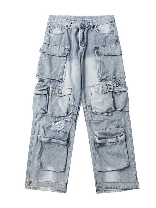 Men's Multi-Pocket Cargo Jeans