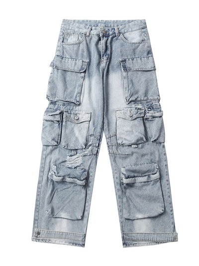 Men's Multi-Pocket Cargo Jeans