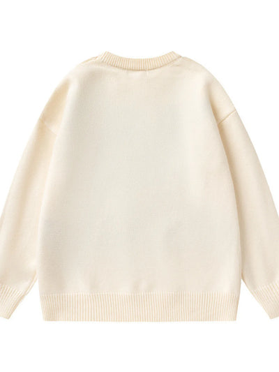 Plus Size Christmas Reindeer Long Sleeve Sweater