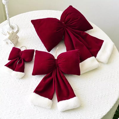 Christmas Velvet Bow Hanging Ornament