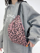 Stylish Leopard Nylon Crossbody Bag for Everyday Use