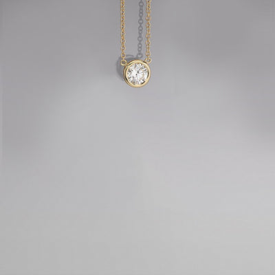 Elegant 18K Gold-Plated Teardrop Necklace with Crystal Accents