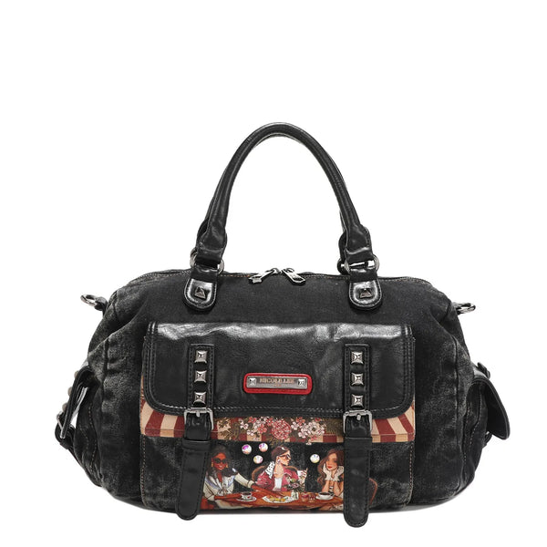 Nicole Lee USA Denim Sisters Secret Messenger Handbag