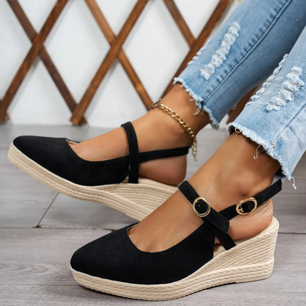 Point Toe Block Heels Pumps