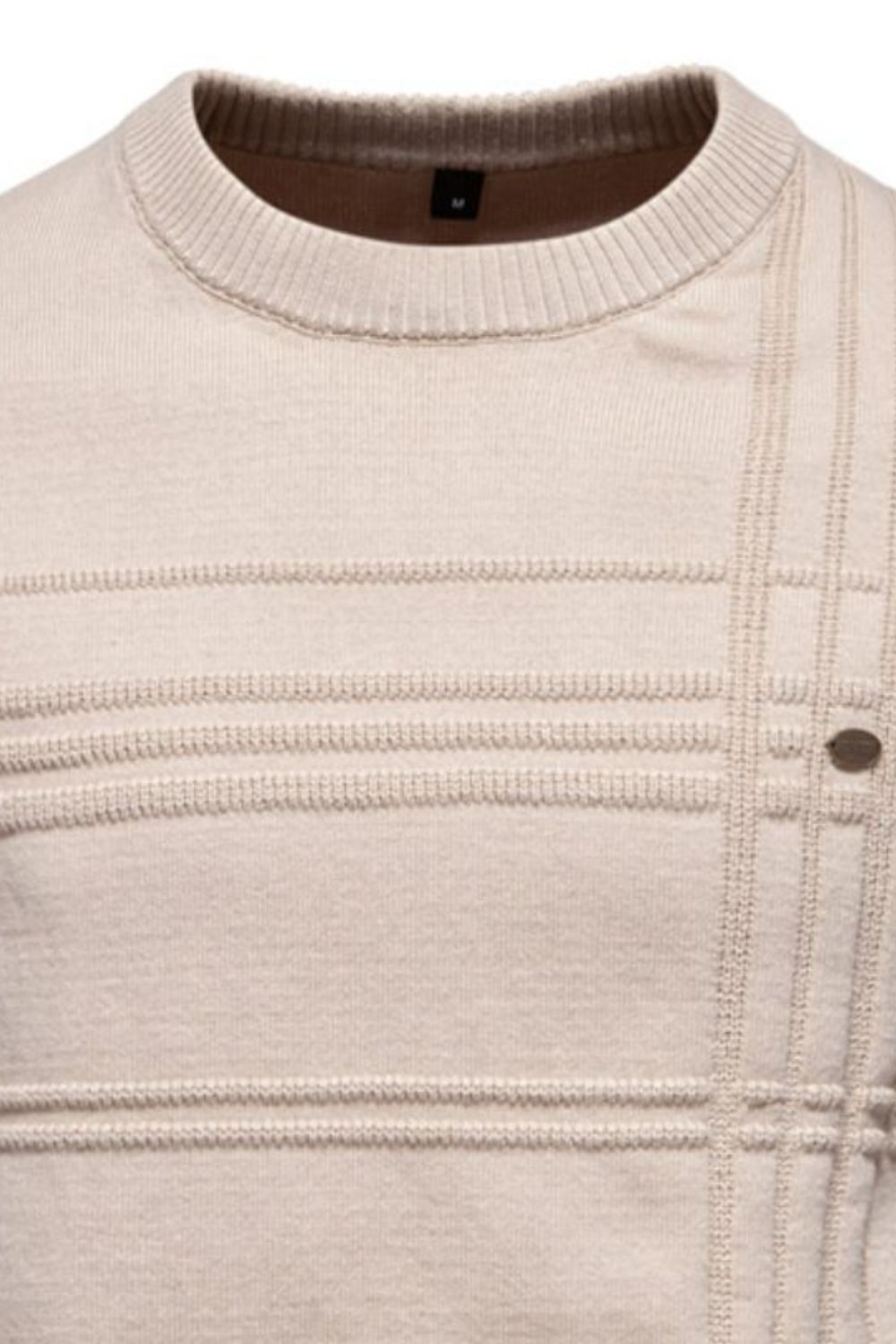 Men's Round Neck Striped Sweater for Stylish Comfort