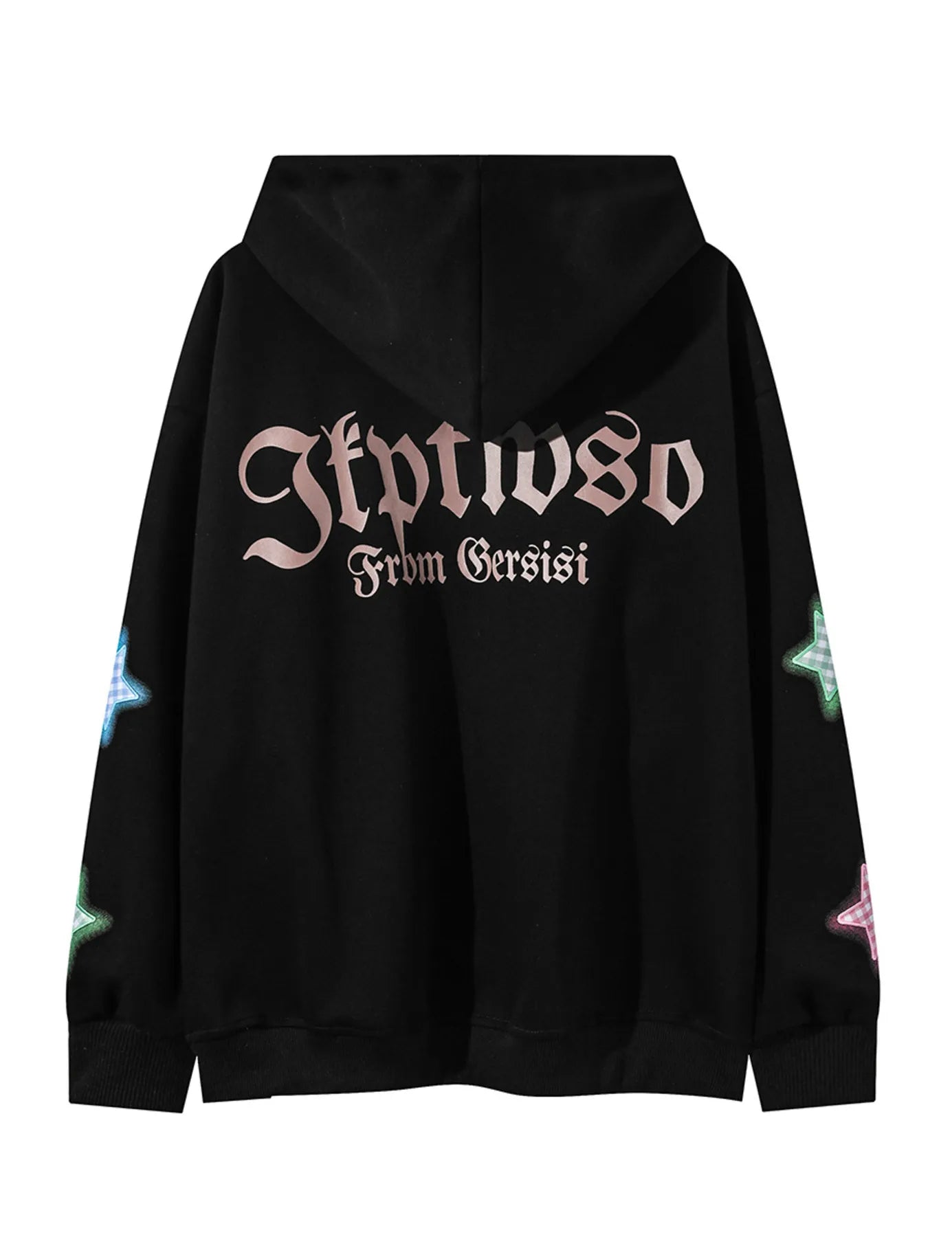 Men's Star Zip Up Long Sleeve Hoodie