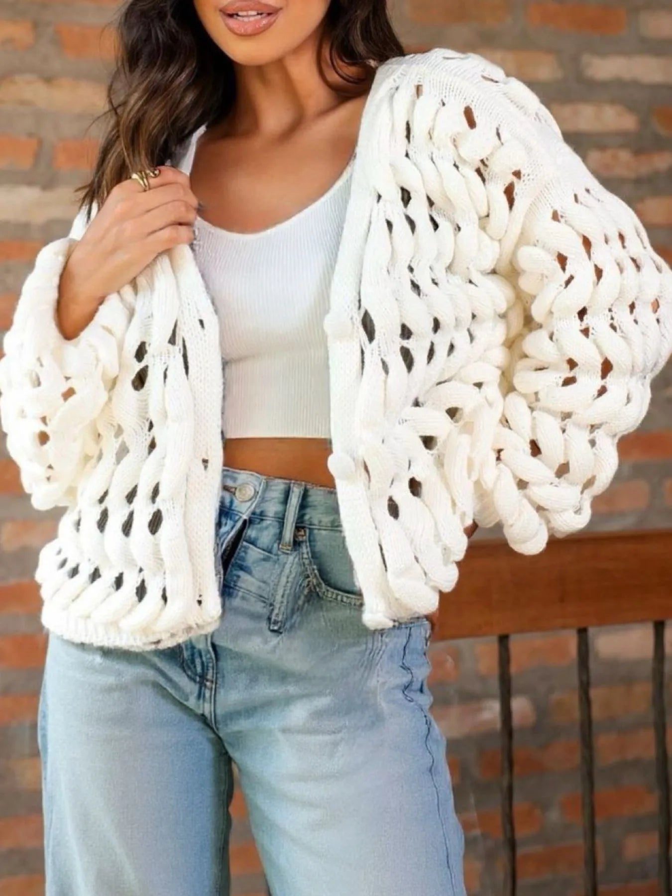 Crochet Button Up Cardigan