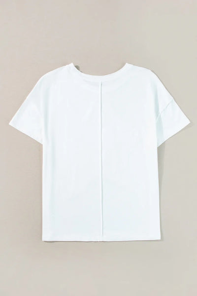 Star Round Neck Short Sleeve T-Shirt