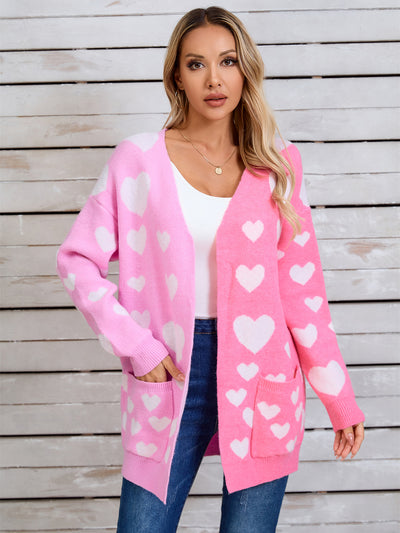 Angel Wings Heart Cardigan - Soft Knit, Vibrant Colors, Chic Style