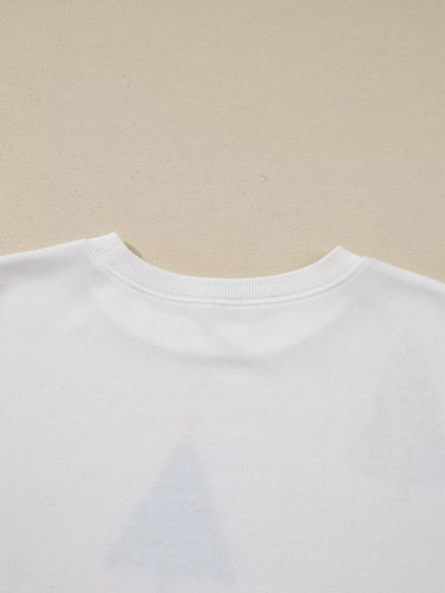 Christmas Tree Round Neck Top and Shorts Set