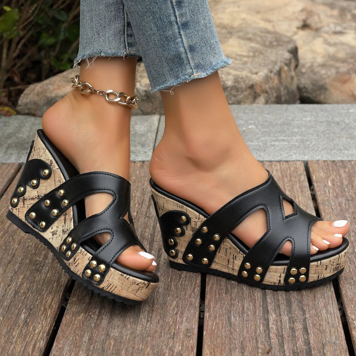 Open Toe Wedge Sandals