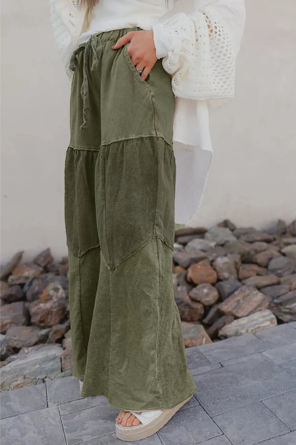 Tiered Wide Leg Pants
