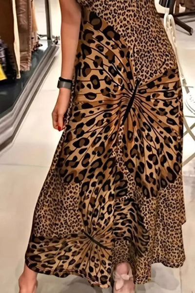 Butterfly Leopard Maxi Cami Dress