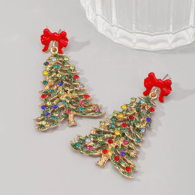 Christmas Tree Dangle Earrings
