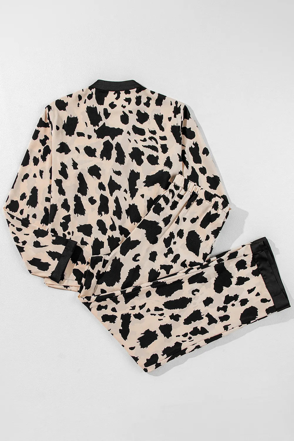 Cozy Button-Up Lounge Set with Long Sleeves & Pants