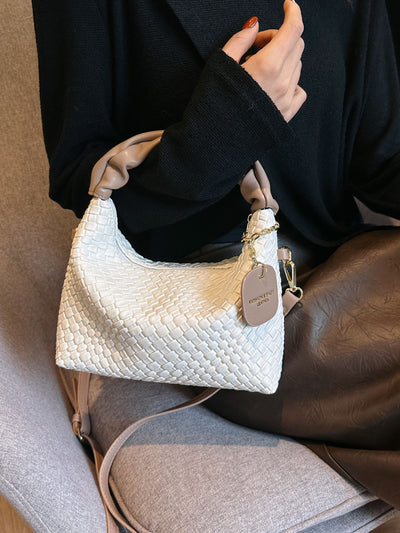 Stylish PU Leather Woven Crossbody Bag for Every Occasion