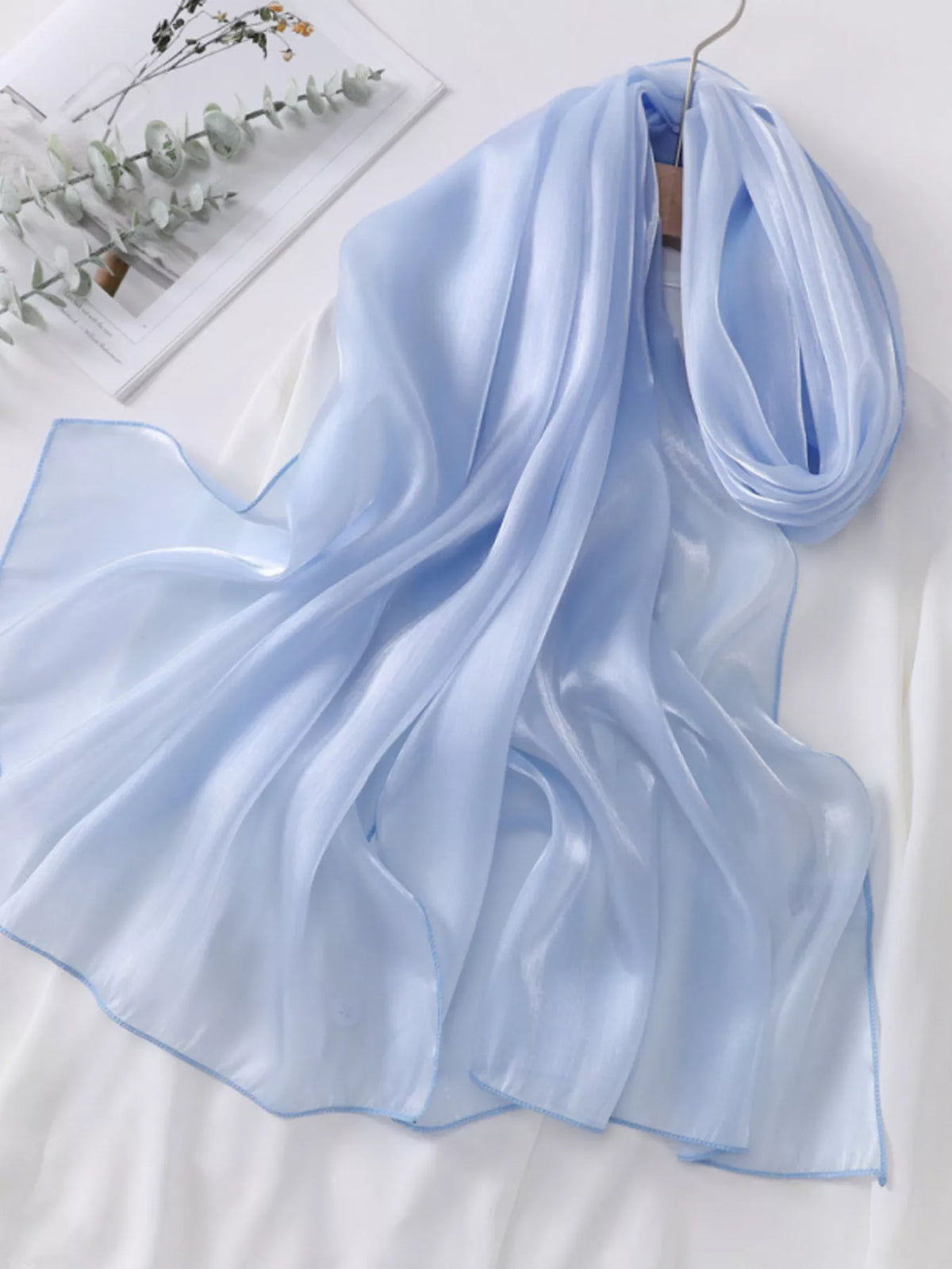 Solid Color Organza Scarf