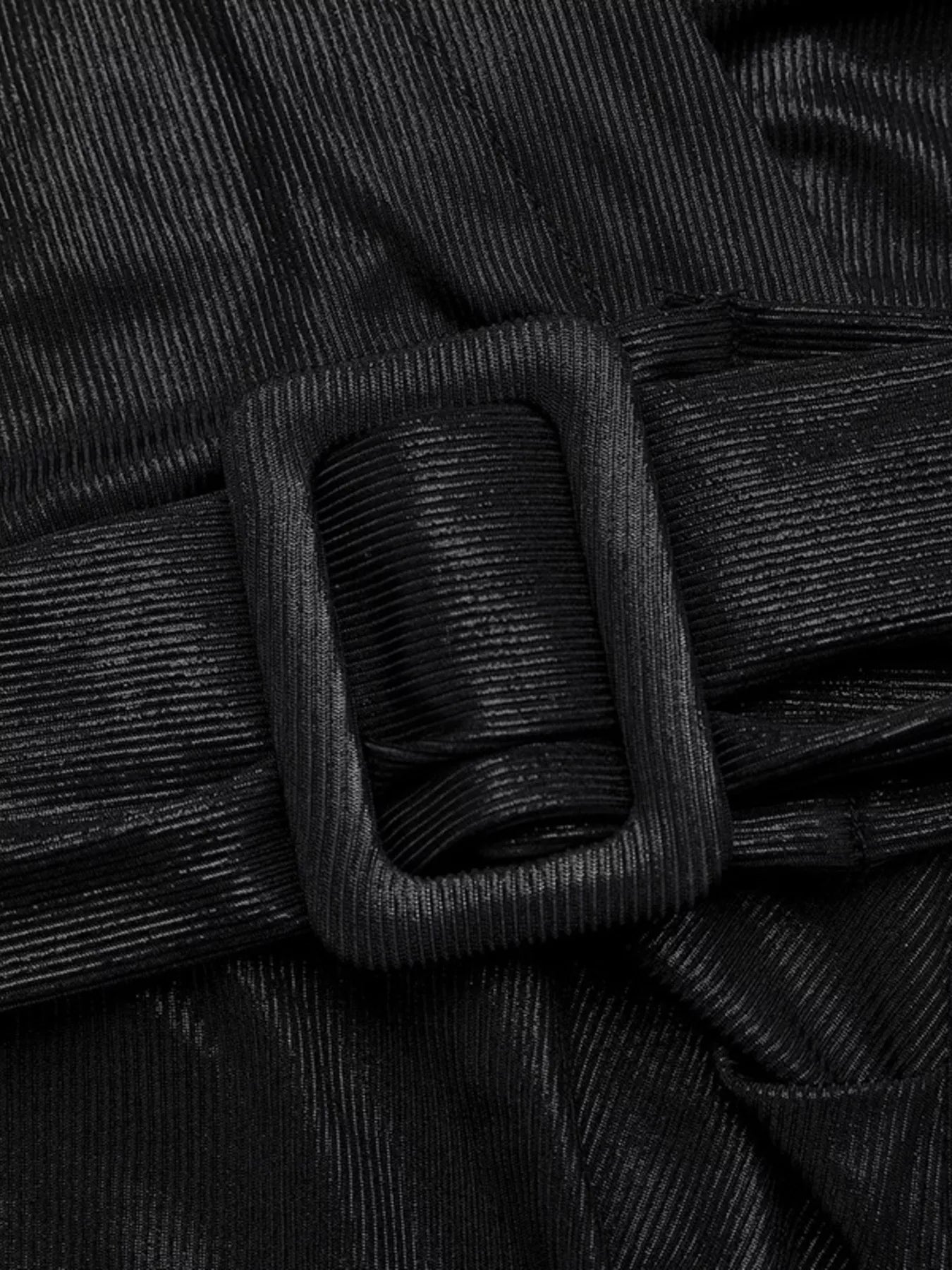 Surplice Long Sleeve Midi Dress