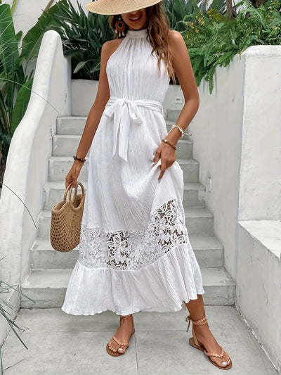 Lace Detail Sleeveless Maxi Cami Dress