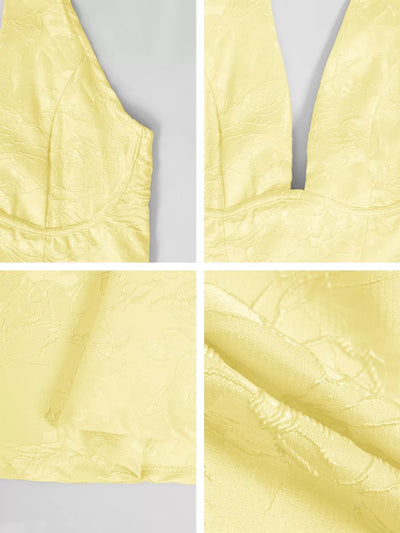 Halter Neck Midi Dress with Pockets