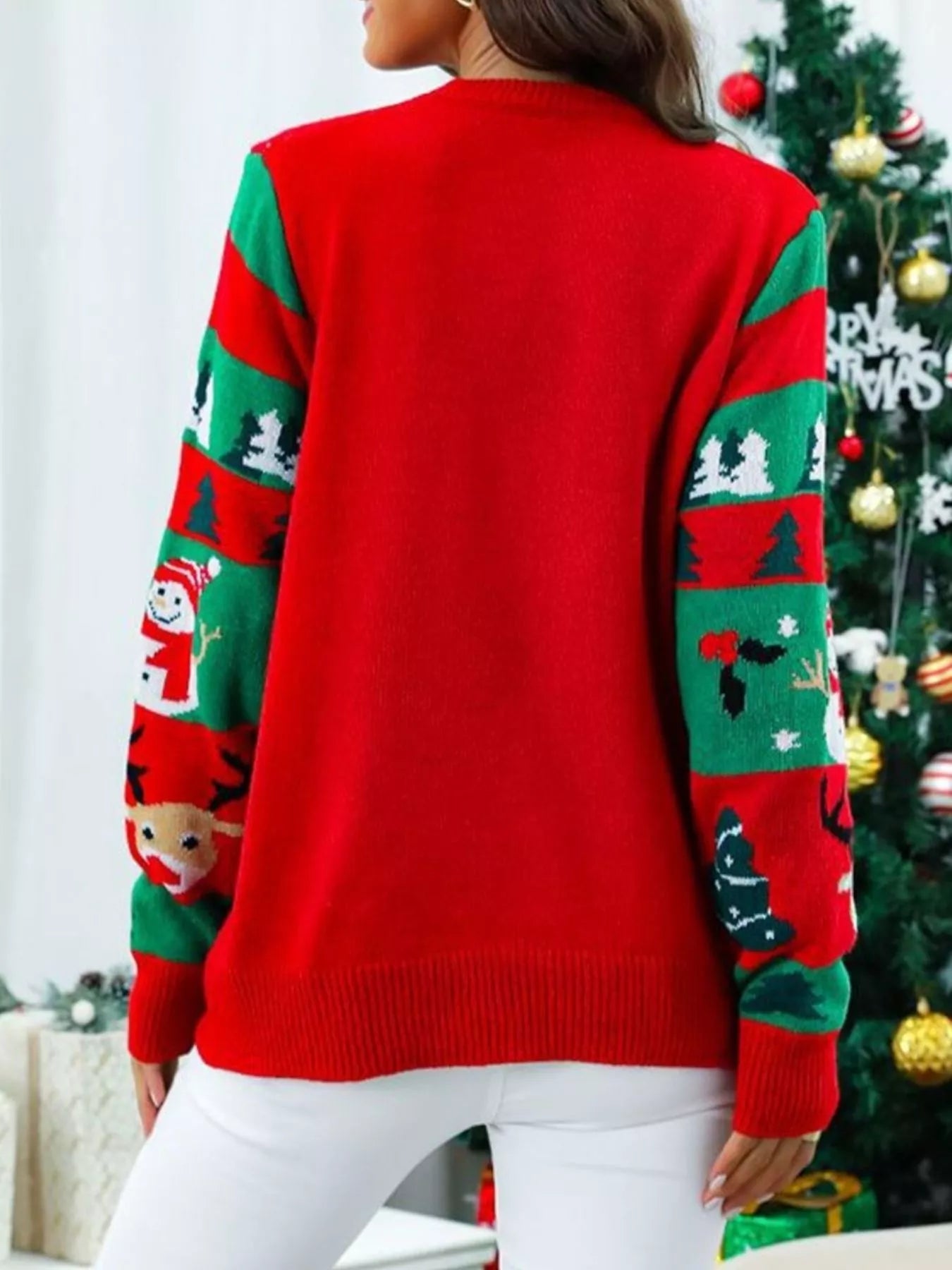 Reindeer Christmas Long Sleeve Sweater