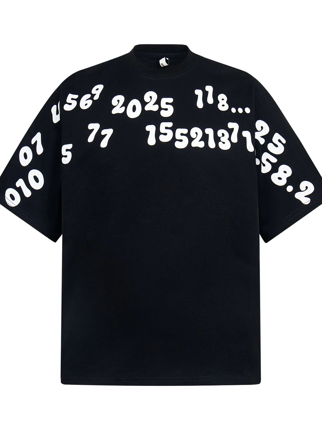 Men's Number Print Short Sleeve Oversized T-Shirt