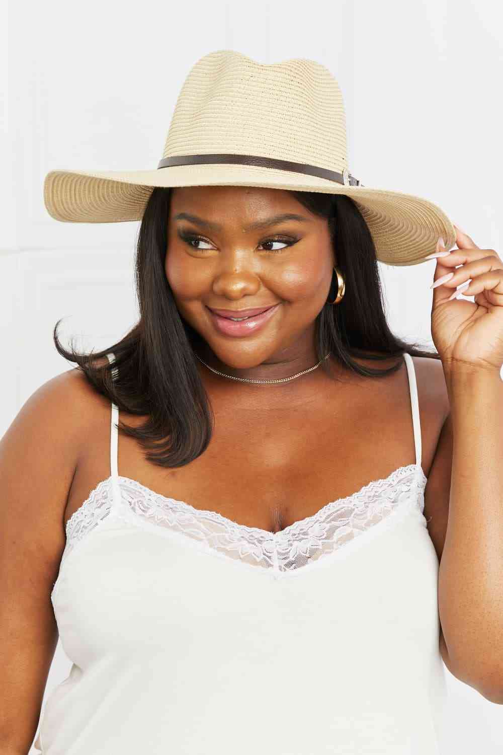 Fame Boho Summer Straw Fedora Hat for Trendy Women