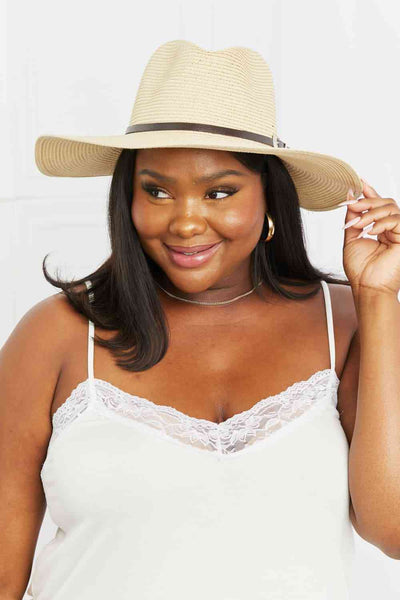 Fame Boho Summer Straw Fedora Hat for Trendy Women