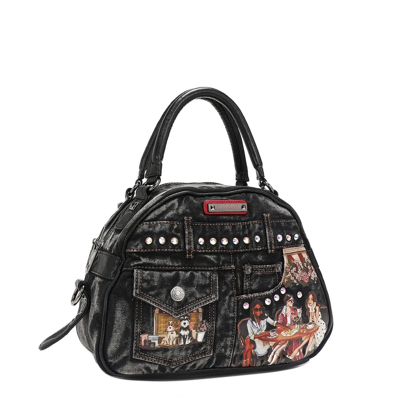 Nicole Lee USA Denim Sisters Secret Dome Handbag